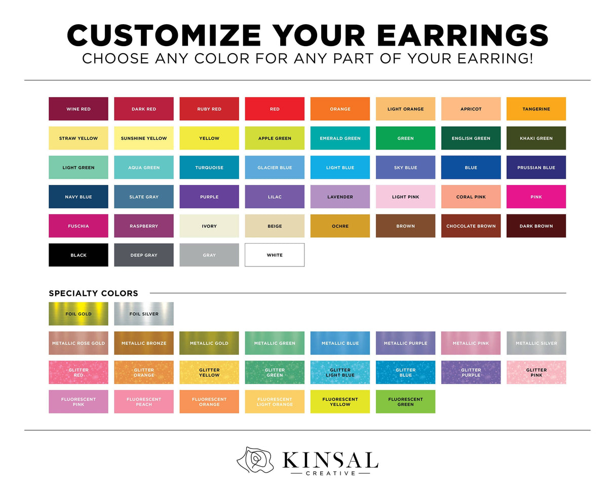 Yarn Customizable Wood Stud Earrings: Apricot