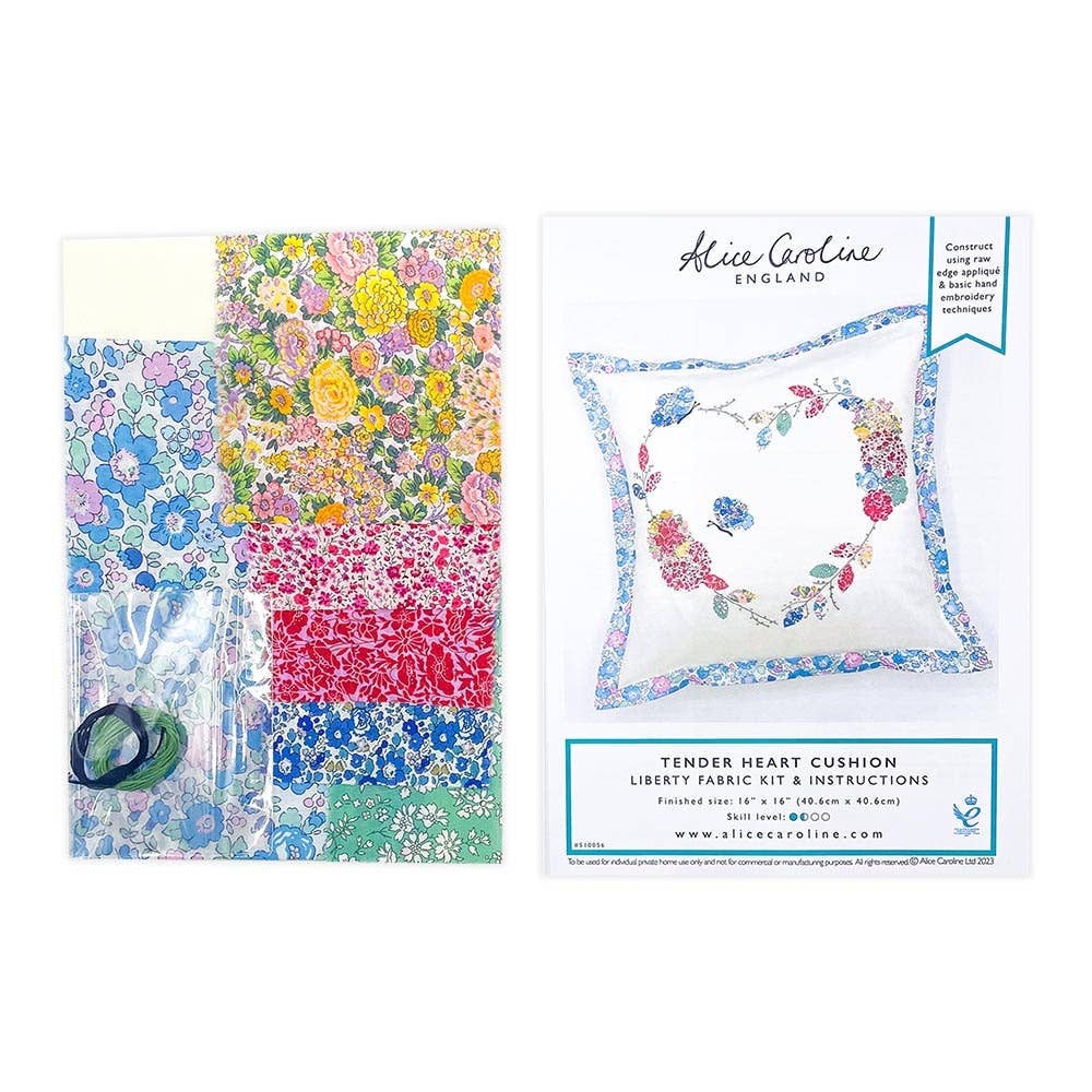 Liberty Tana Lawn® Fabric Tender Heart Cushion Kit | Sewing Alice Caroline
