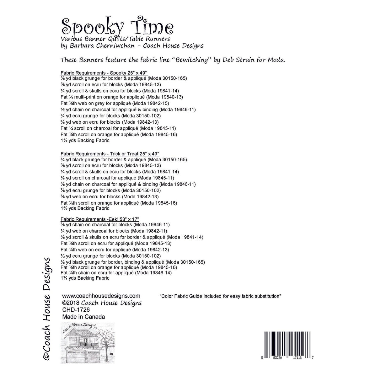 Spooky Time Quilt Pattern