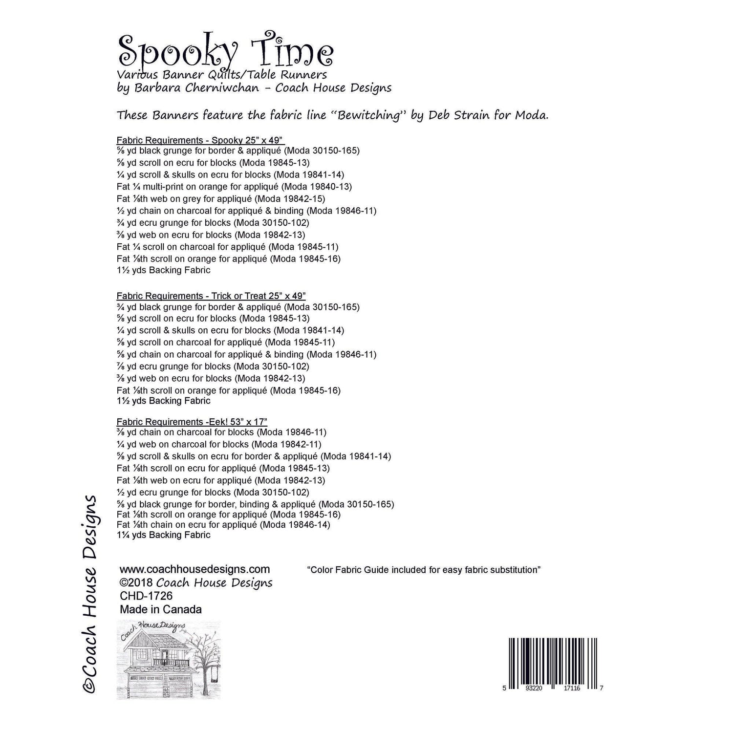 Spooky Time Quilt Pattern