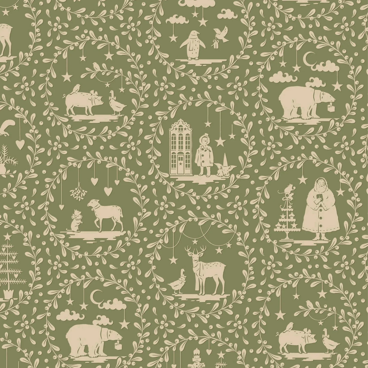 *Pre-Order* Merry Little Christmas Paperscenes Artichoke TIL100635 from TILDA by the yard PREORDER — Expected availability: July 2027.