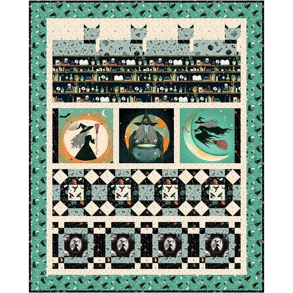 Apothecary Quilt - Denise Russell - Witchy Wicked by Rose Halsey - Blank Quilting - Panel Quilt Kit