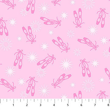 At the Ballet, Pointes Pink by the yard from Northcott