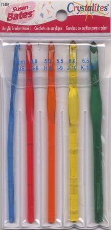 Susan Bates Crystalites Crochet Hook Set 5 ct
