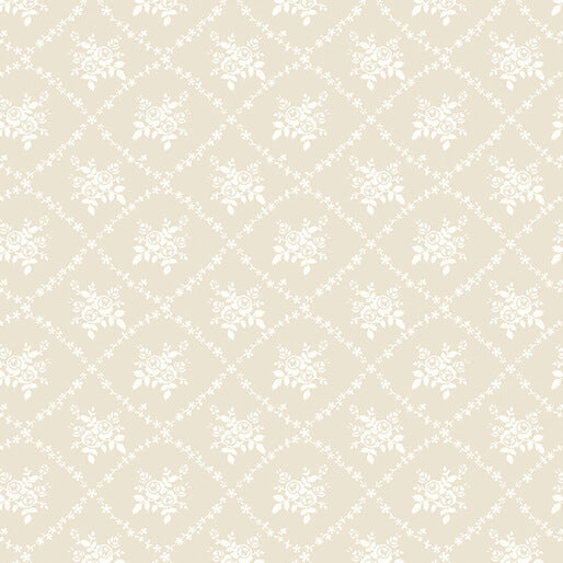 Rose Trellis Ecru by the yard from Benartex