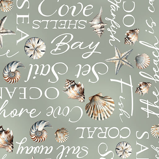 Coastal Escape from Benartex, Coastal Words Sage by the yard (