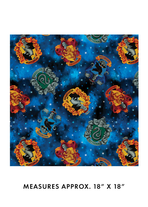 Harry Potter House Crests Blue by the yard