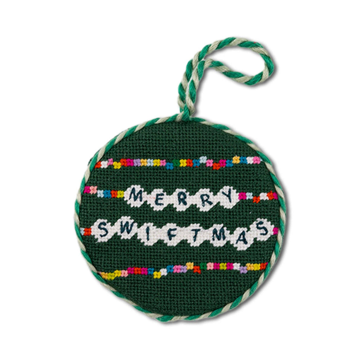 Needlepoint Ornament - Friendship Bracelet, Finished Product