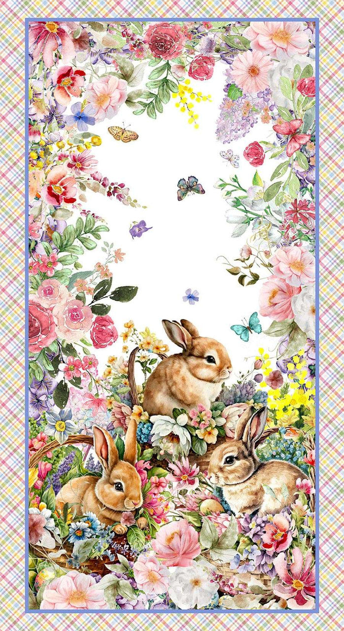 Powder Pink || Basket Full of Blessings Panel from Henry Glass