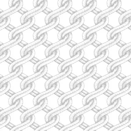 White/Grey Twisted Rope 1.5 Inch repeat by the yard from Henry Glass
