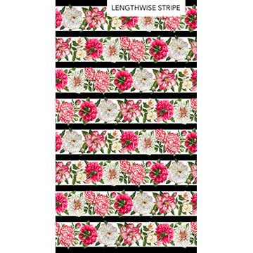 Bloom by Northcott fabric by the yard, Peony Border