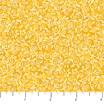 Autumn Gathering by Northcott, Yellow scroll, by the yard