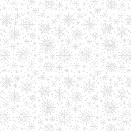 Baking up Joy, White Snowflakes All Over by the yard