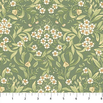 Ornithology from Northcott, Frondescence green Multi by the yard