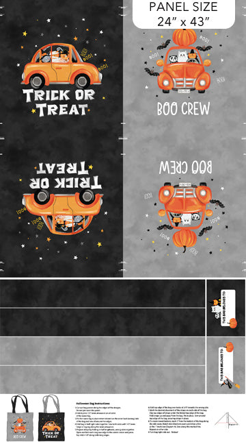 The Boo Crew,Bag Panel from Northcott, by the Panel