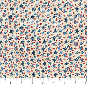 American Heartland, Multi-Star Toss, from Northcott by the yard