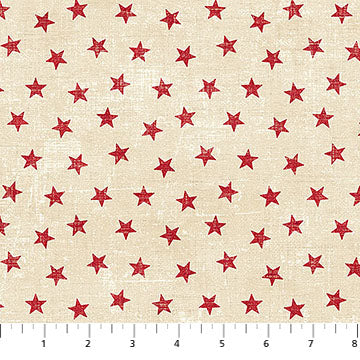 American Heartland, Red Stars , from Northcott by the yard