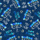 LOVE & LIGHT MENORRAHS by the yard