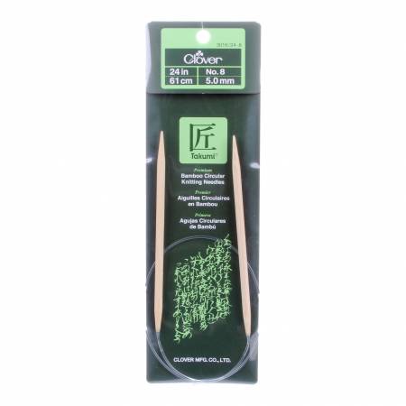 Clover Takumi Bamboo 24in Circular Knitting Needle Size 8