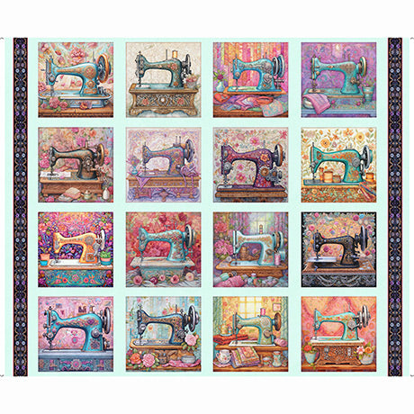 Vintage Sewing Machines Patches panel