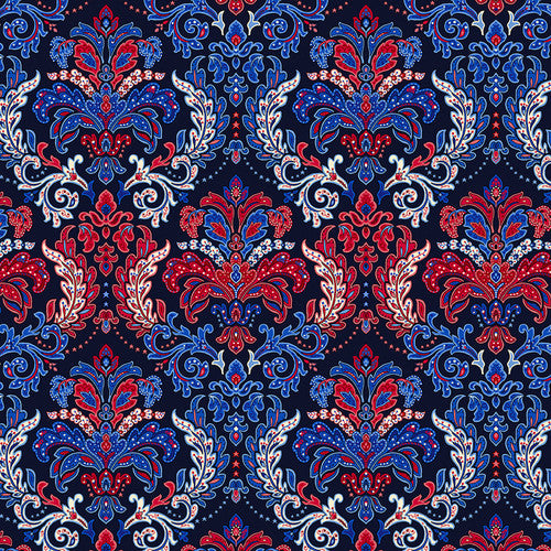 3187-77 Navy|| Liberty HillLiberty Hill, from Henry Glass, Navy Damask