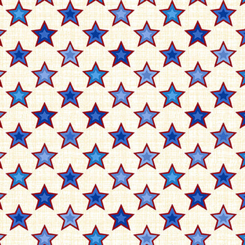 3191-44 Cream  || Liberty Hill, from Henry Glass, Cream Stars