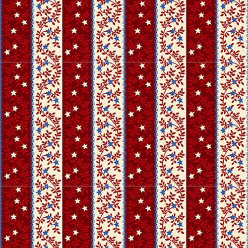 3192-88 Red || Liberty Hill, from Henry Glass, Stripes