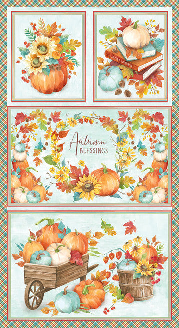 3325P-11 Lt. Blue || Autumn Blessings Panel