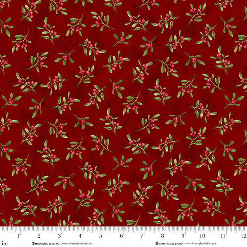 3515-88 Red || Hollyville ManorHenry Glass by the yard