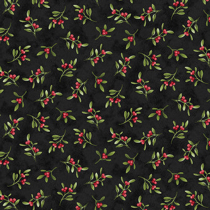 3515-99 Black || Hollyville Manor Henry Glass by the yard