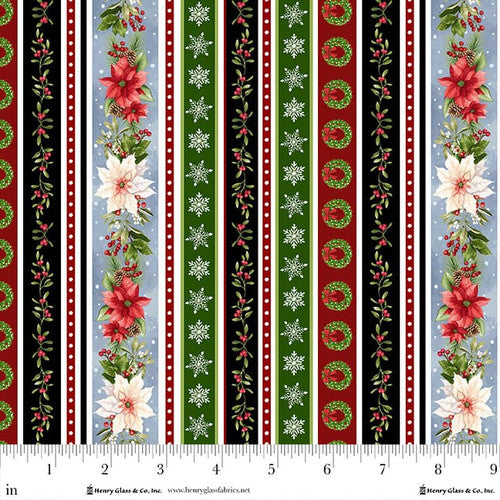 3516-89 Red Multi || Hollyville Manor Henry Glass by the yard