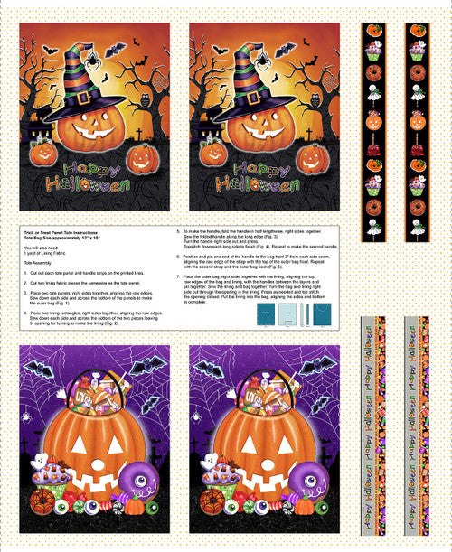 Spooky Aura tote bag panel from Blank Quilting