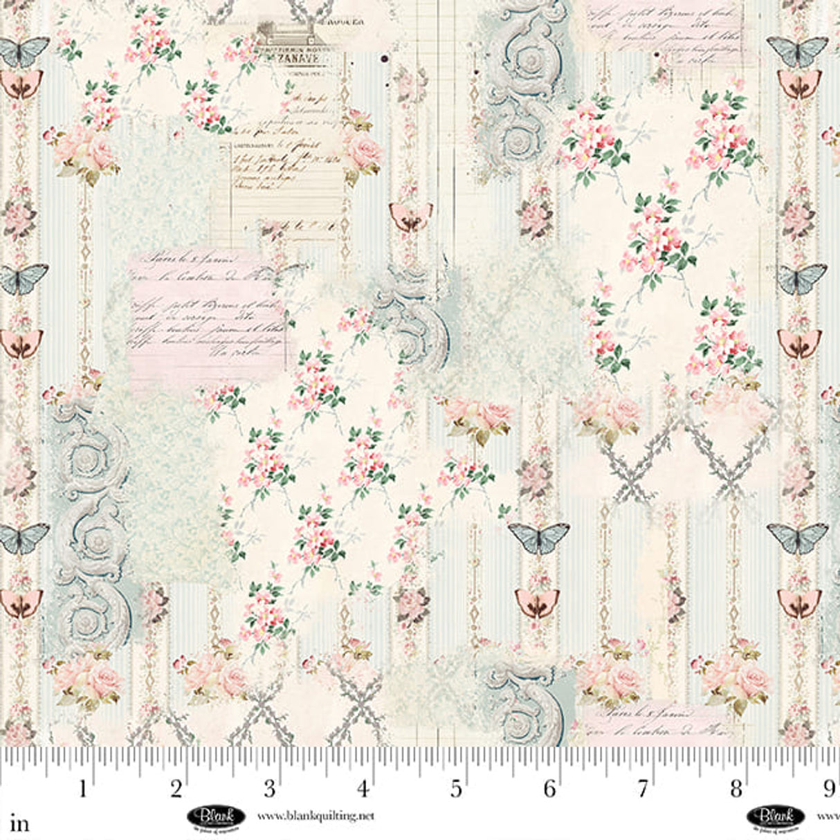 4296-41 Ecru || Parisian Snippets by the yard from Blank Quilting
