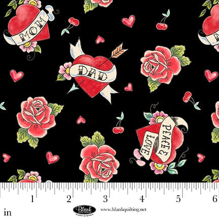 4446-99 Black || Ink Chronicles from Blank Quilting by the yard