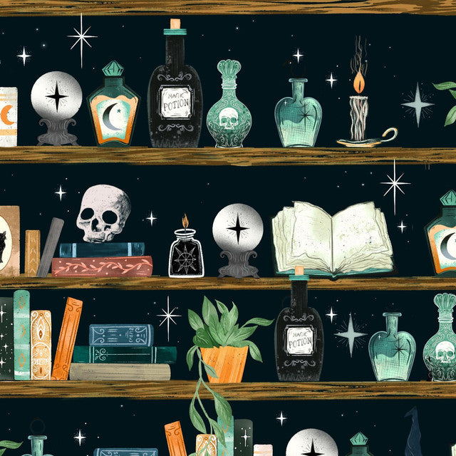 4861-99 black || Witchy Wicked from Blank Quilting by the yard