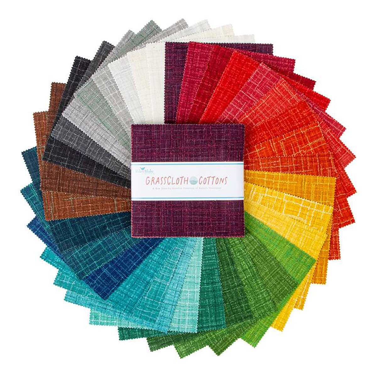 All New York Shop Hop Fabric Grasscloth Stacker - 5" squares