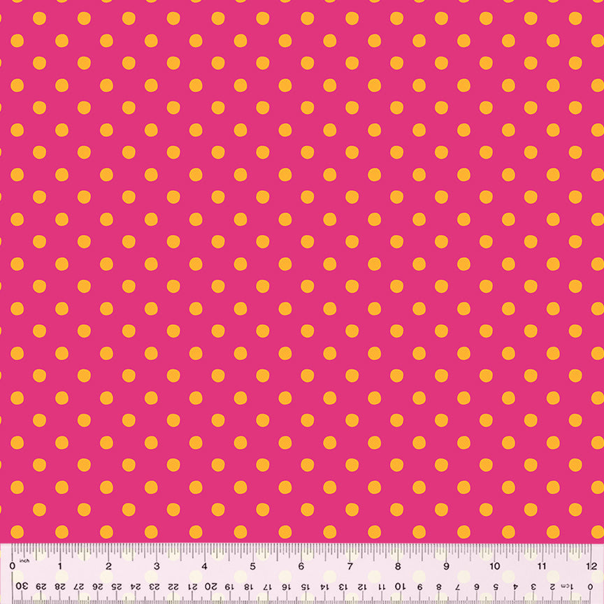 Chicka Chicka Boom Boom, Doodle Dot, magenta, by the yard