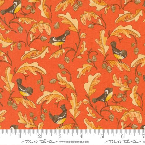Forest Frolic Orchard Chickadees and Acorns Landscape and Nature Birds, Moda by the yard