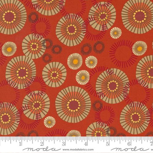 Forest Frolic Copper Mod Indian Blanket Dots, Moda by the yard