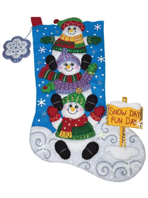 Felt Stocking Snow Much Fun - Kit
