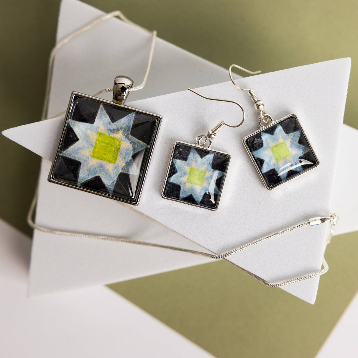 Eight Point Star Earrings