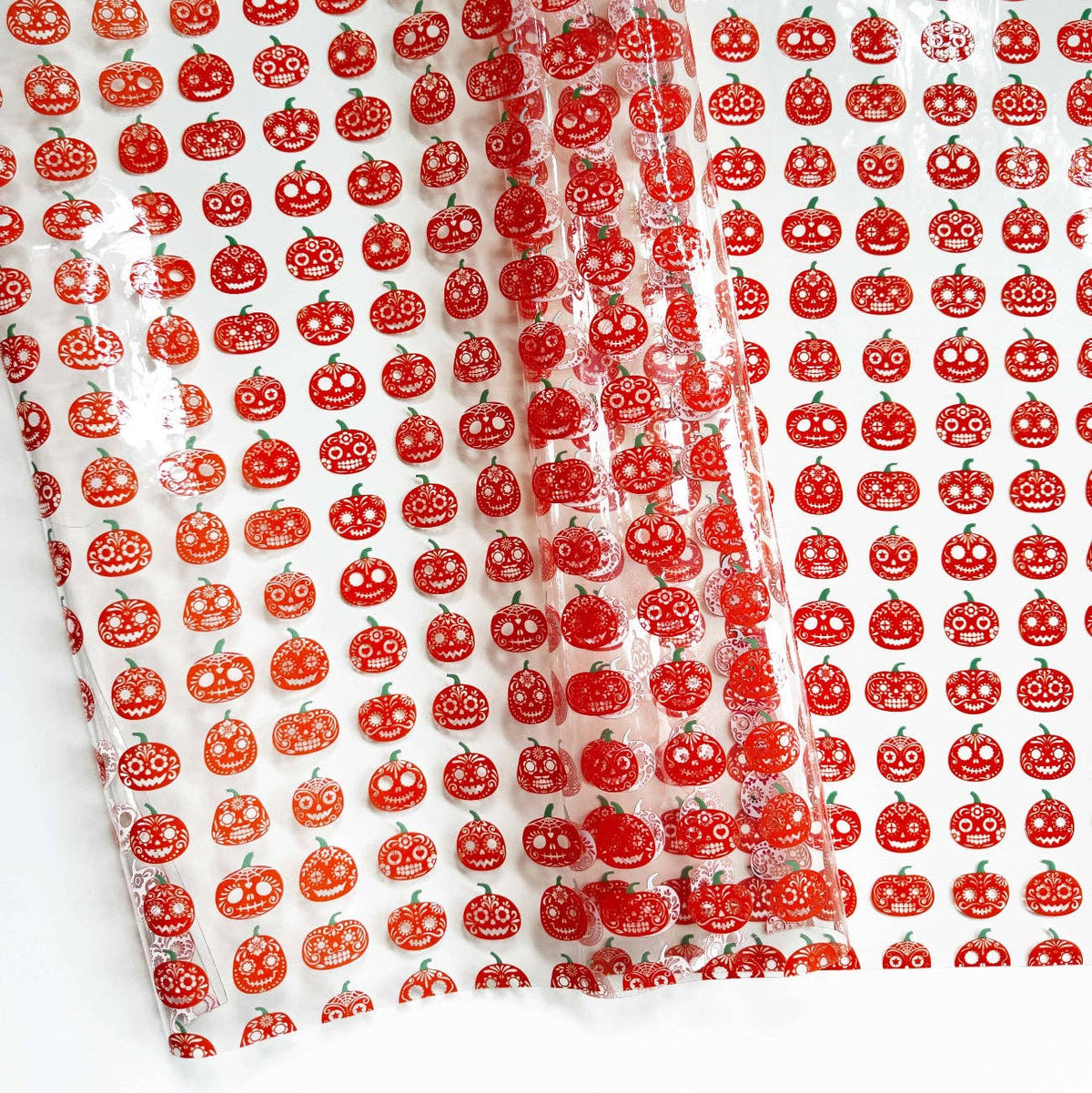 Jack-O-Lantern Clear TPU Vinyl Fabric for Bag Making