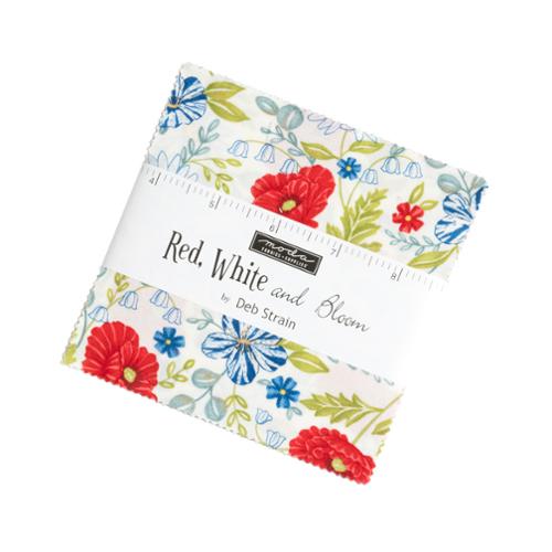 Red White Bloom Charm Pack 56110PP Moda