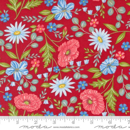 Red White Bloom Patriotic Poppy 56110 13 Moda by the yard