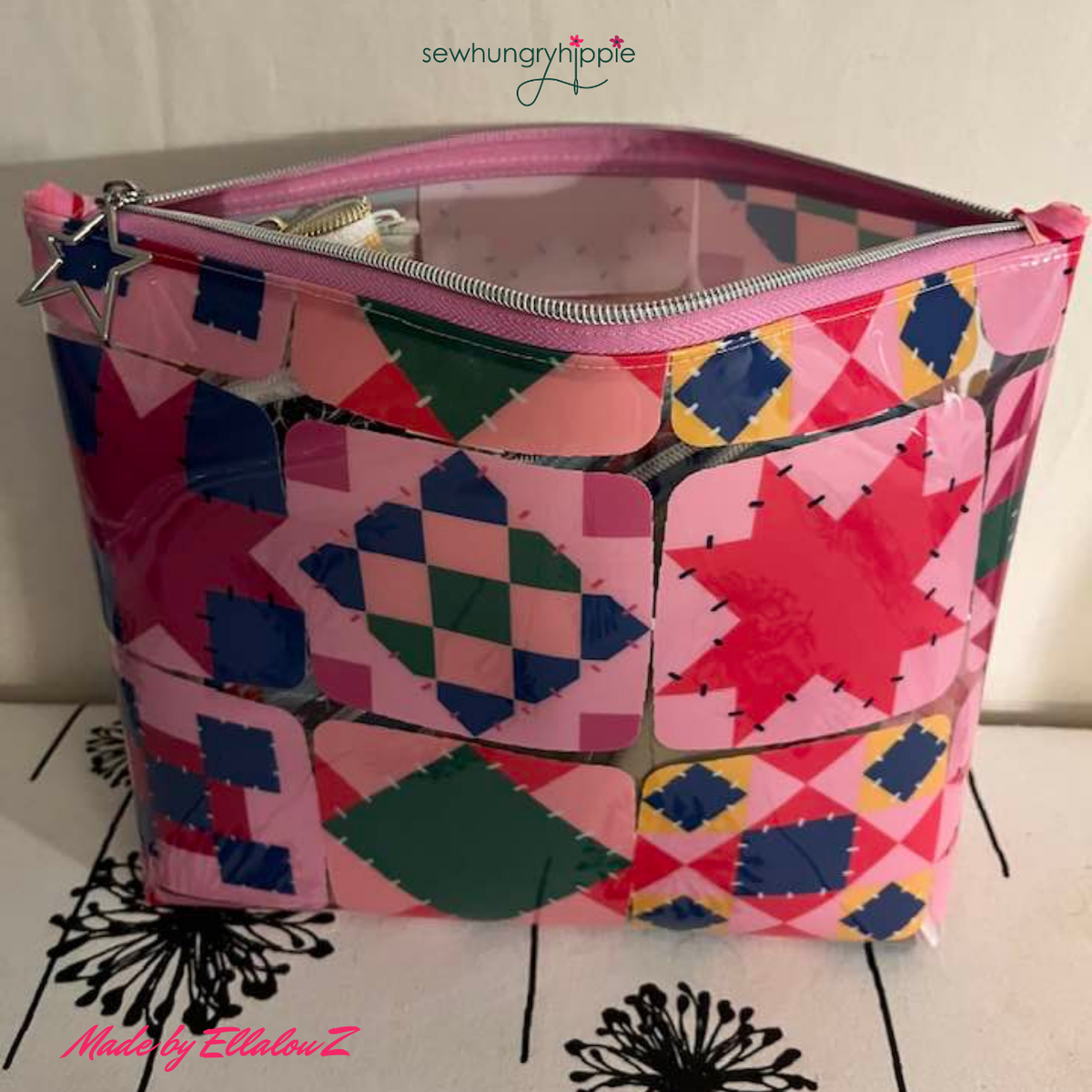 Quilt Blocks Clear TPU Vinyl Fabric for Bag Making