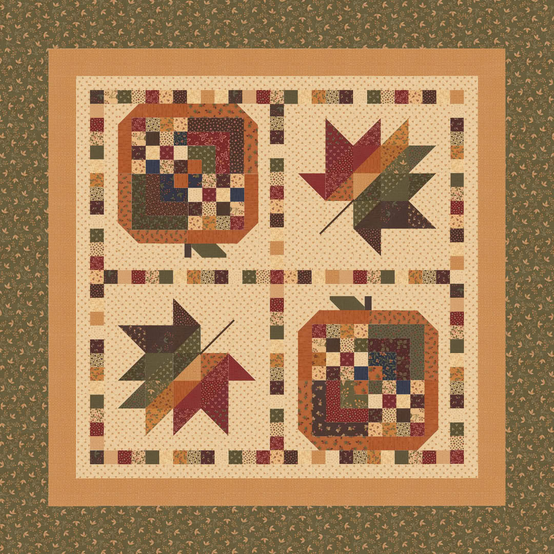 Kansas Troubles, King Size Flannel Season Quilt Kit