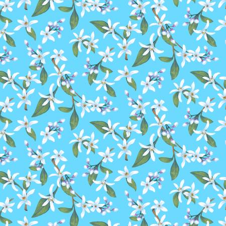 Squeeze the Blue Lemon Blossoms by the yard