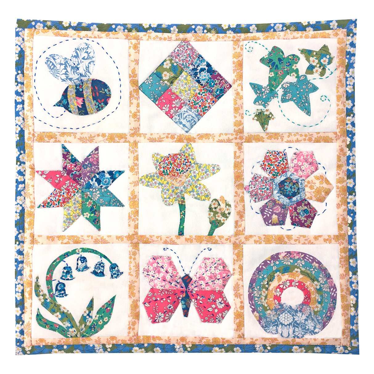 Liberty Tana Lawn® Fabric Springtime Mini Sampler Quilt Kit from Alice Caroline