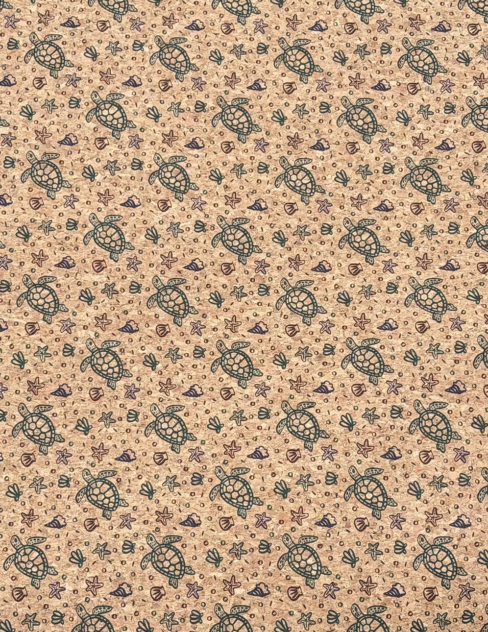 Beach Potato Embroidery™ Sea Turtle Cork, 25"x15" cut