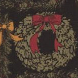 A Vintage Christmas from Kansas Troubles for Moda, black Christmas greetings, by the yard